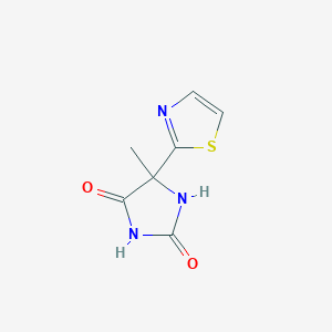 molecular formula C7H7N3O2S B2520341 5-Methyl-5-(1,3-thiazol-2-yl)imidazolidine-2,4-dione CAS No. 1493697-32-7