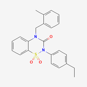 2-(4-ethylphenyl)-4-(2-methylbenzyl)-2H-1,2,4-benzothiadiazin-3(4H)-one 1,1-dioxide