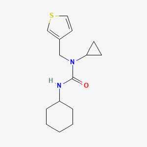 molecular formula C15H22N2OS B2520350 3-Ciclohexil-1-ciclopropil-1-(tiofen-3-ilmetil)urea CAS No. 1235354-46-7