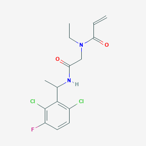 N-[2-[1-(2,6-Dichloro-3-fluorophenyl)ethylamino]-2-oxoethyl]-N-ethylprop-2-enamide