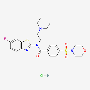 N-(2-(diethylamino)ethyl)-N-(6-fluorobenzo[d]thiazol-2-yl)-4-(morpholinosulfonyl)benzamide hydrochloride