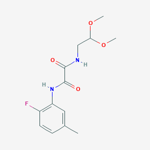 molecular formula C13H17FN2O4 B2520361 N-(2,2-dimethoxyethyl)-N'-(2-fluoro-5-methylphenyl)ethanediamide CAS No. 2415468-58-3