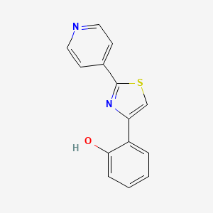 molecular formula C14H10N2OS B2520362 4-(2-羟基苯基)-2-(4-吡啶基)噻唑 CAS No. 1414661-46-3