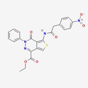 Ethyl 5-(2-(4-nitrophenyl)acetamido)-4-oxo-3-phenyl-3,4-dihydrothieno[3,4-d]pyridazine-1-carboxylate
