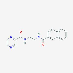 molecular formula C18H16N4O2 B252037 N-[2-(2-naphthoylamino)ethyl]-2-pyrazinecarboxamide 