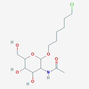 molecular formula C14H26ClNO6 B2520370 N-[2-(6-chlorohexoxy)-4,5-dihydroxy-6-(hydroxymethyl)oxan-3-yl]acetamide CAS No. 347411-95-4