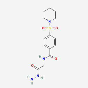 N-(2-hydrazinyl-2-oxoethyl)-4-(piperidin-1-ylsulfonyl)benzamide
