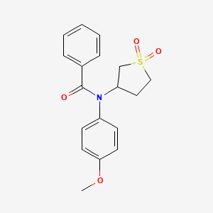 molecular formula C18H19NO4S B2520377 N-(1,1-dioxothiolan-3-yl)-N-(4-methoxyphenyl)benzamide CAS No. 303093-96-1