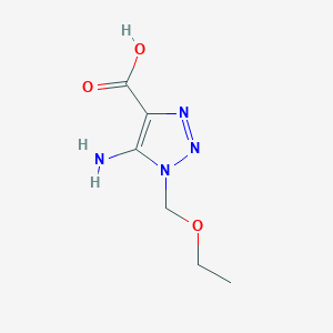 molecular formula C6H10N4O3 B2520380 5-氨基-1-(乙氧甲基)-1H-1,2,3-三唑-4-甲酸 CAS No. 2089255-06-9