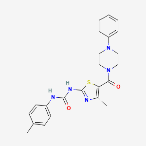 1-(4-Methyl-5-(4-phenylpiperazine-1-carbonyl)thiazol-2-yl)-3-(p-tolyl)urea