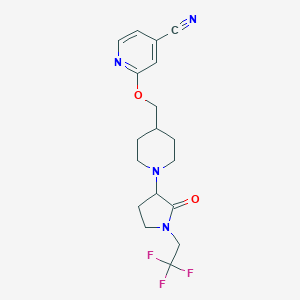 2-[[1-[2-Oxo-1-(2,2,2-trifluoroethyl)pyrrolidin-3-yl]piperidin-4-yl]methoxy]pyridine-4-carbonitrile