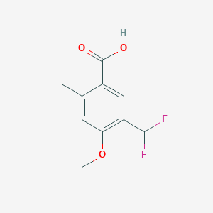 molecular formula C10H10F2O3 B2520393 5-(Difluoromethyl)-4-methoxy-2-methylbenzoic acid CAS No. 2092619-39-9