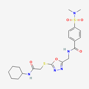 N-((5-((2-(cyclohexylamino)-2-oxoethyl)thio)-1,3,4-oxadiazol-2-yl)methyl)-4-(N,N-dimethylsulfamoyl)benzamide
