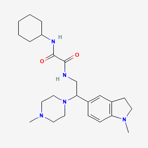 N1-cyclohexyl-N2-(2-(1-methylindolin-5-yl)-2-(4-methylpiperazin-1-yl)ethyl)oxalamide