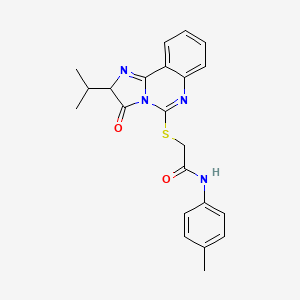 2-((2-isopropyl-3-oxo-2,3-dihydroimidazo[1,2-c]quinazolin-5-yl)thio)-N-(p-tolyl)acetamide
