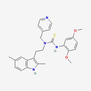 3-(2,5-dimethoxyphenyl)-1-(2-(2,5-dimethyl-1H-indol-3-yl)ethyl)-1-(pyridin-4-ylmethyl)thiourea