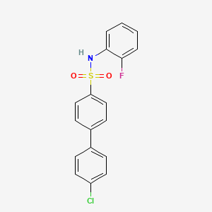 molecular formula C18H13ClFNO2S B2520410 4'-chloro-N-(2-fluorophenyl)-[1,1'-biphenyl]-4-sulfonamide CAS No. 670271-89-3