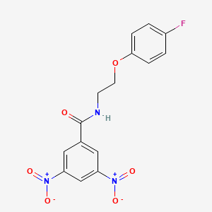 molecular formula C15H12FN3O6 B2520413 N-[2-(4-fluorophenoxy)ethyl]-3,5-dinitrobenzamide CAS No. 1105228-47-4