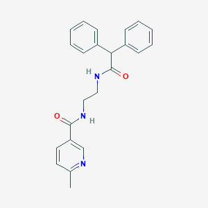 molecular formula C23H23N3O2 B252042 N-{2-[(diphenylacetyl)amino]ethyl}-6-methylpyridine-3-carboxamide 