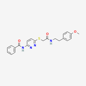 N-(6-((2-((4-methoxyphenethyl)amino)-2-oxoethyl)thio)pyridazin-3-yl)benzamide