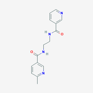molecular formula C15H16N4O2 B252043 6-methyl-N-{2-[(3-pyridinylcarbonyl)amino]ethyl}nicotinamide 