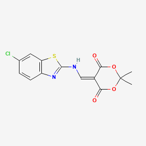 5-(((6-Chlorobenzo[d]thiazol-2-yl)amino)methylene)-2,2-dimethyl-1,3-dioxane-4,6-dione