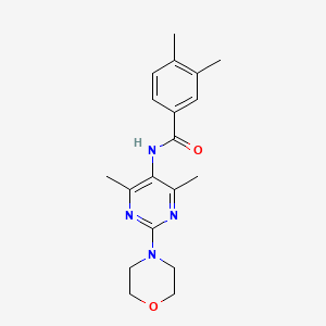 molecular formula C19H24N4O2 B2520433 N-(4,6-dimethyl-2-morpholinopyrimidin-5-yl)-3,4-dimethylbenzamide CAS No. 1448046-84-1