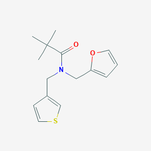 N-(furan-2-ylmethyl)-N-(thiophen-3-ylmethyl)pivalamide