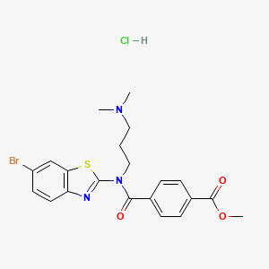 Methyl 4-((6-bromobenzo[d]thiazol-2-yl)(3-(dimethylamino)propyl)carbamoyl)benzoate hydrochloride