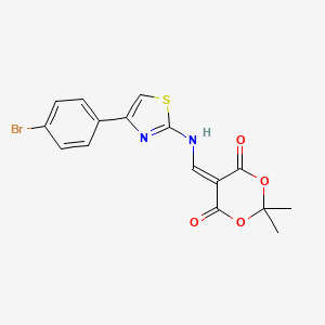 5-[[[4-(4-Bromophenyl)-1,3-thiazol-2-yl]amino]methylidene]-2,2-dimethyl-1,3-dioxane-4,6-dione