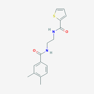 molecular formula C16H18N2O2S B252044 N-(2-{[(3,4-dimethylphenyl)carbonyl]amino}ethyl)thiophene-2-carboxamide 