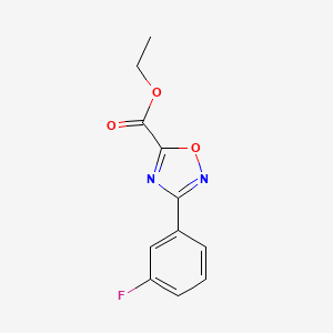 molecular formula C11H9FN2O3 B2520440 Ethyl 3-(3-fluorophenyl)-1,2,4-oxadiazole-5-carboxylate CAS No. 1239736-58-3