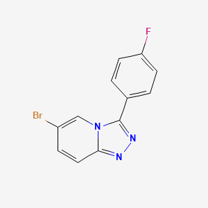 molecular formula C12H7BrFN3 B2520451 6-Bromo-3-(4-fluorophenyl)-[1,2,4]triazolo[4,3-a]pyridine CAS No. 1402232-98-7