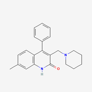 7-methyl-4-phenyl-3-(piperidin-1-ylmethyl)quinolin-2(1H)-one