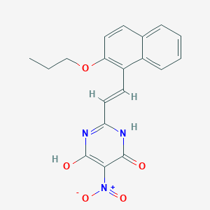 6-hydroxy-5-nitro-2-[(E)-2-(2-propoxynaphthalen-1-yl)ethenyl]pyrimidin-4(3H)-one