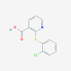 molecular formula C12H8ClNO2S B2520473 2-[(2-Chlorophenyl)sulfanyl]pyridine-3-carboxylic acid CAS No. 445218-64-4
