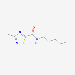 molecular formula C9H15N3OS B2520479 3-甲基-N-戊基-1,2,4-噻二唑-5-甲酰胺 CAS No. 1448132-52-2