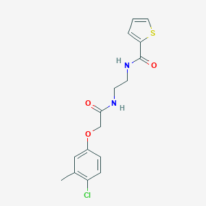 molecular formula C16H17ClN2O3S B252048 N-(2-{[(4-chloro-3-methylphenoxy)acetyl]amino}ethyl)thiophene-2-carboxamide 