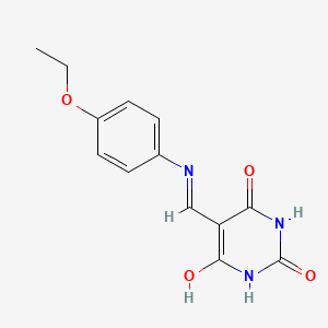 molecular formula C13H13N3O4 B2520483 5-[(4-ethoxyanilino)methylene]-2,4,6(1H,3H,5H)-pyrimidinetrione CAS No. 736939-43-8