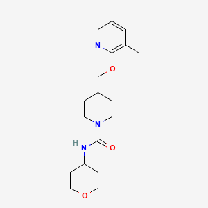 4-{[(3-methylpyridin-2-yl)oxy]methyl}-N-(oxan-4-yl)piperidine-1-carboxamide