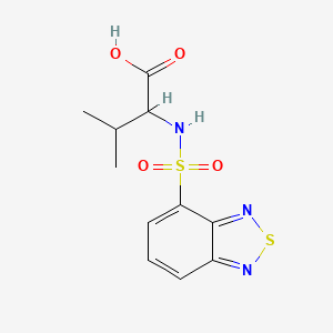 molecular formula C11H13N3O4S2 B2520487 2-[(2,1,3-苯并噻二唑-4-磺酰基)氨基]-3-甲基丁酸 CAS No. 1396964-23-0