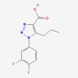 molecular formula C12H11F2N3O2 B2520491 1-(3,4-二氟苯基)-5-丙基-1H-1,2,3-三唑-4-羧酸 CAS No. 1097117-88-8