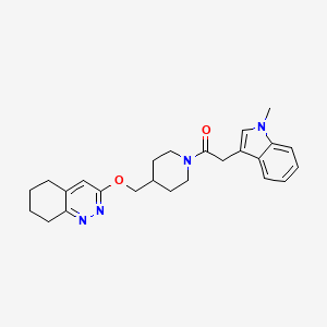 2-(1-Methylindol-3-yl)-1-[4-(5,6,7,8-tetrahydrocinnolin-3-yloxymethyl)piperidin-1-yl]ethanone
