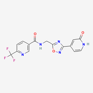 N-((3-(2-oxo-1,2-dihydropyridin-4-yl)-1,2,4-oxadiazol-5-yl)methyl)-6-(trifluoromethyl)nicotinamide