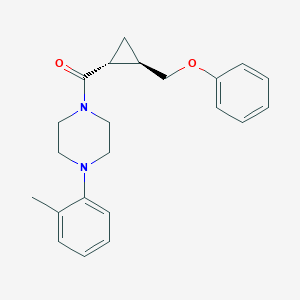B025205 Piperazine, 1-(2-methylphenyl)-4-((2-(phenoxymethyl)cyclopropyl)carbonyl)-, trans- CAS No. 102617-04-9