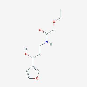 molecular formula C11H17NO4 B2520505 2-ethoxy-N-(3-(furan-3-yl)-3-hydroxypropyl)acetamide CAS No. 1428353-06-3