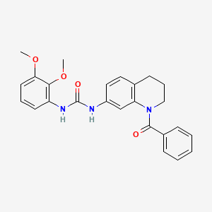 molecular formula C25H25N3O4 B2520508 1-(1-Benzoyl-1,2,3,4-tetrahydroquinolin-7-yl)-3-(2,3-dimethoxyphenyl)urea CAS No. 1203110-06-8