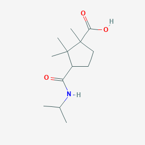 molecular formula C13H23NO3 B2520510 3-Isopropylcarbamoyl-1,2,2-trimethyl-cyclopentanecarboxylic acid CAS No. 296770-57-5
