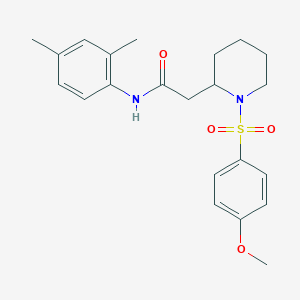 molecular formula C22H28N2O4S B2520513 N-(2,4-二甲苯基)-2-(1-((4-甲氧苯基)磺酰基)哌啶-2-基)乙酰胺 CAS No. 941905-39-1