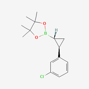 molecular formula C15H20BClO2 B2520517 trans-2-(3-Chlorophenyl)cyclopropaneboronic acid pinacol ester CAS No. 1953178-19-2